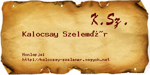 Kalocsay Szelemér névjegykártya